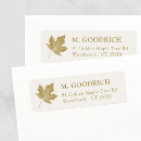 Search for maple leaf return address labels Thanksgiving