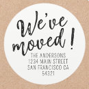 Search for change address stickers Black and white