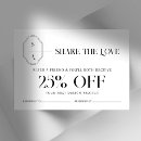 Search for share the love referral cards Black and white