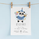 Search for panda bear birthday invitations Wild one