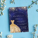 Search for blue dress invitations Gold