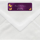 Search for purple and gold return address labels Bridal shower
