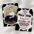 Search for cow print invitations Holy cow i'm one