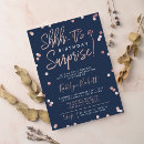 Search for rose gold and navy blue invitations Trendy