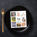 Search for 50th birthday napkins White