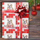 Search for english bulldog christmas wrapping paper Puppy