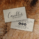 Search for candle business cards Calligraphy script