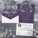 Search for purple wedding invitations Qr code