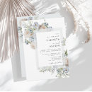 Search for dusty blue and pink wedding invitations Botanical