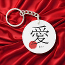 Search for love words key rings Red