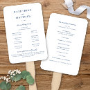 Search for blue and white wedding programs Typography