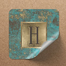 Search for turquoise monogram stickers Teal