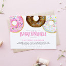 Search for pink doughnut invitations Watercolor
