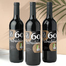 Search for 60th birthday wine labels Black