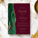 Search for burgundy and green wedding invitations Modern