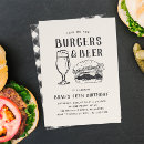 Search for burger birthday invitations Rustic