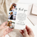 Search for in loving memory thank you cards Black and white