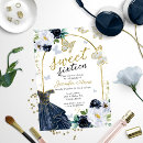 Search for navy blue floral sweet 16 invitations Dress