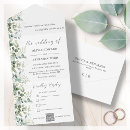 Search for tear off rsvp wedding invitations Greenery affordable tri fold