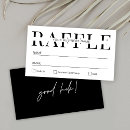 Search for ticket place cards Black and white