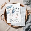 Search for little baby boy shower invitations A little bunny