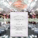 Search for purple glitter wedding invitations Silver and purple