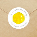 Search for honeycomb return address labels Bee baby shower