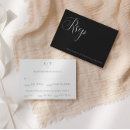 Search for no meal choices wedding rsvp cards Black and white