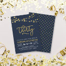Search for blue gold 30th birthday invitations Thirty
