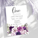 Search for lavender 1st birthday invitations Floral