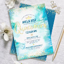 Search for blue gold quinceanera invitations Mexican spanish latina