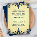 Search for blue damask wedding invitations Traditional
