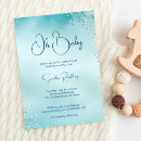 Search for aqua baby shower invitations Simple