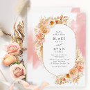 Search for blush and coral wedding invitations Watercolor floral