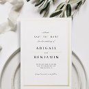 Search for gold border invitations Simple elegance