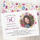 Search for boho 50th birthday invitations Whimsical