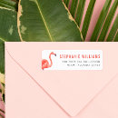 Search for flamingo address stickers Pink