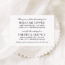 Search for welcome party enclosure cards Information