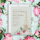Search for eiffel tower bridal shower invitations France