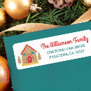 Search for gingerbread house return address labels Tree