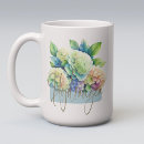 Search for green hydrangea mugs Blue