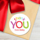 Search for thank you rainbow stickers Kids bday