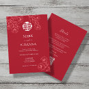 Search for brown red wedding invitations Flower