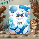 Search for shark 1st birthday invitations Sea creatures birthday