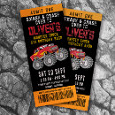 Search for red truck invitations Smash and crash