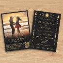 Search for mystical wedding invitations Black