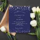 Search for starry night party invitations Navy blue