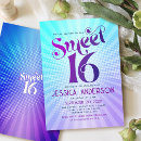 Search for boho sweet 16 invitations Retro