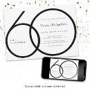 Search for black white 60th birthday invitations Classy