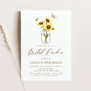 Search for rustic bridal luncheon invitations Sunflower